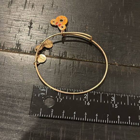 Minnie Donut Alex & Ani Bracelet Disney Sweet Dessert Rose Gold Bangle Charm - Picture 2 of 7